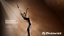 Plakat promujący konkursŁ Nagroda Marszalka Wojewodztwa Mazowieckiego.